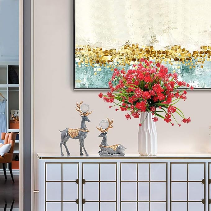 Artificial Flowers Outdoor UV Resistant Fake Plants Indoor Outside Hanging - Image 2