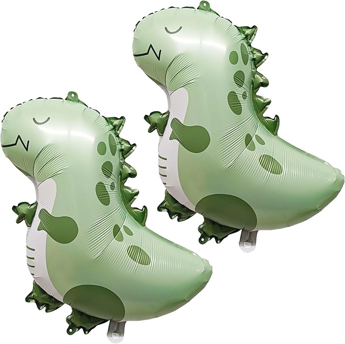 2PCS Matte Dinosaur Animal Balloons Cute inflatable dinosaur Foil Balloons by YOIOZAIZAI