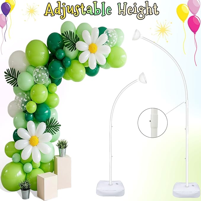 AerWo Lighted Balloon Arch Kit 8.2FT & 6FT, Free Bending Top Half Balloon Arch - Image 6