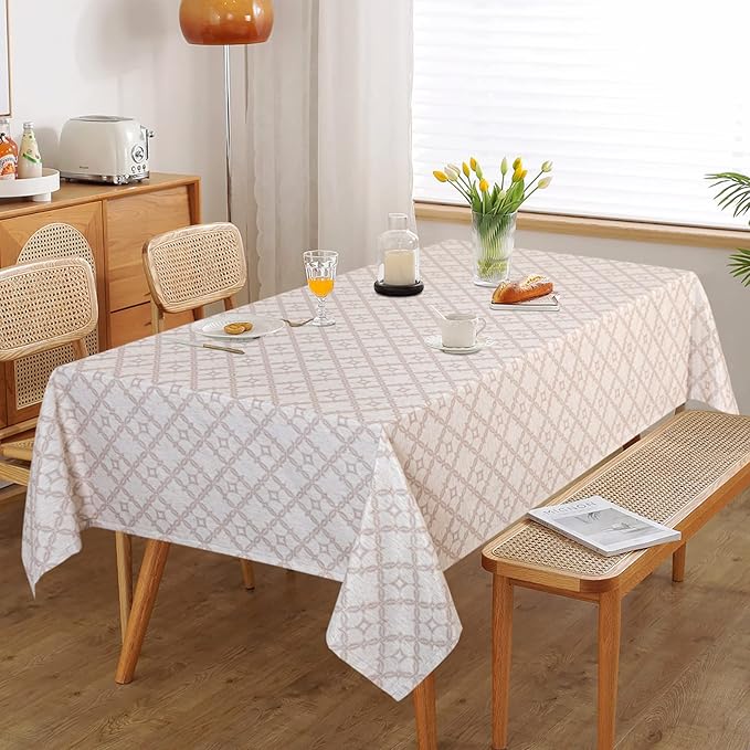 MYSKY HOME Checkered Rectangle Tablecloth 60x120 Inches - Image 6