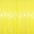 2 Pack Pastel Yellow Tinsel Foil Fringe Curtains, Metallic Tinsel Party by Voircoloria