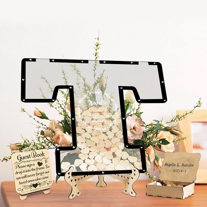 Personalized Wedding Guest Book Alternative Custom Name & Date Guestbook Sign by Unknown