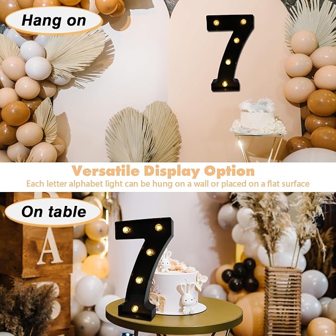 LED Marquee Numbers, 8.58 Inch Led Light Up Numbers - Image 3