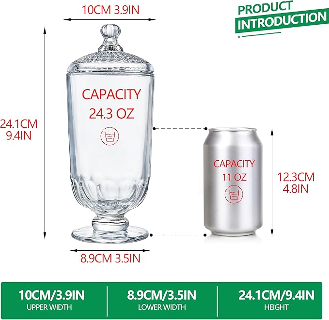24oz Clear Glass Candy Jar - Image 2