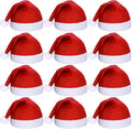SATINIOR 12 Pieces Santa Hats Christmas Non Woven Fabric Hat by SATINIOR
