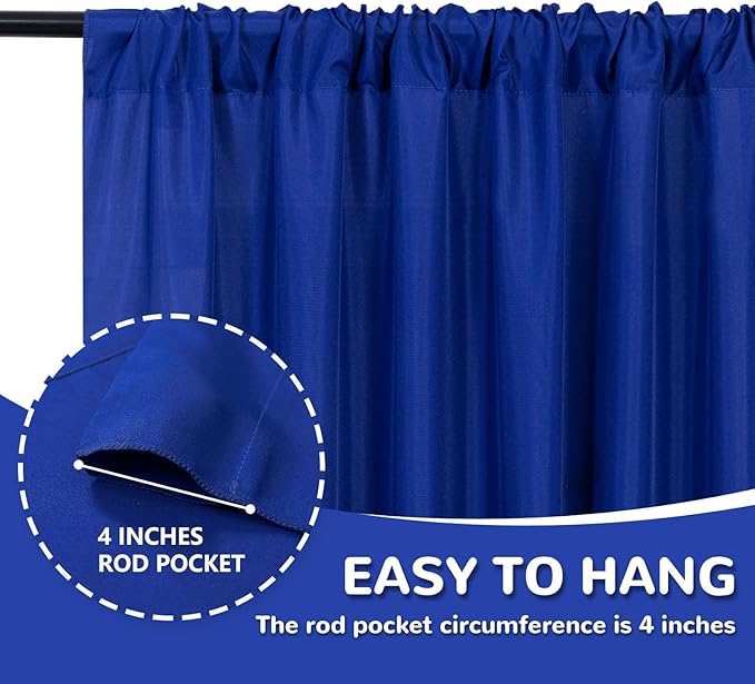 MEETSKY Royal Blue Backdrop Curtains - Image 5