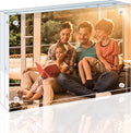 Egofine 4x6 Acrylic Frame, 20mm Thicker Frameless Clear Picture Frame, Double by Egofine