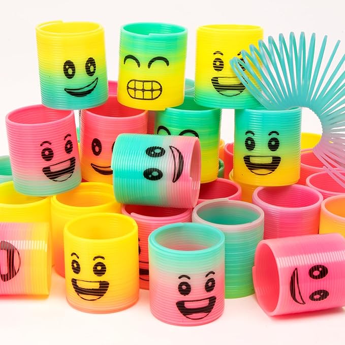36 Pack Spring Rainbow Magic Fidget Stress Coil Mini Springs Bulk Toys Party - Image 4