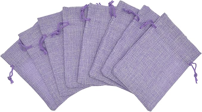 20pcs Burlap Bags 5 x 7, Linen Drawstring Gift Bags, Wedding Party Christmas - Image 2