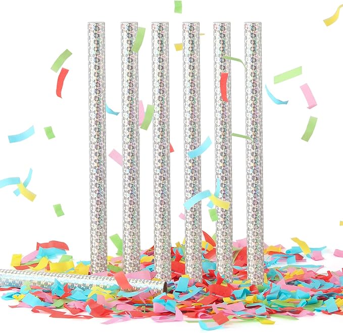 BATTIFE 7Pack Confetti Wands, Colorful Tissue Paper Flick Flutter Sticks by BATTIFE