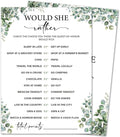 Eucalyptus Bridal Shower Game Cards by HOME