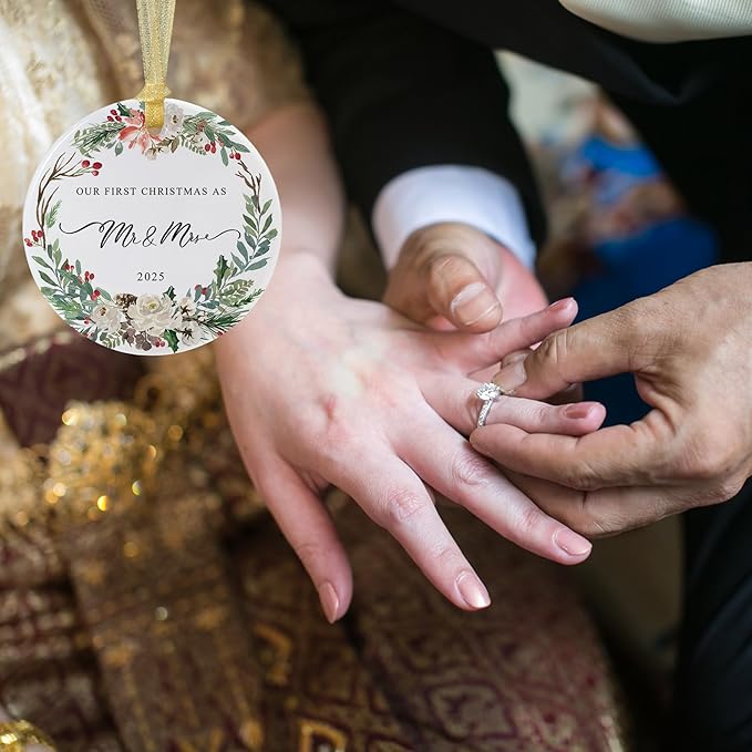 2025 First Christmas Married Ornament, First Year as Mr and Mrs Christmas - Image 7