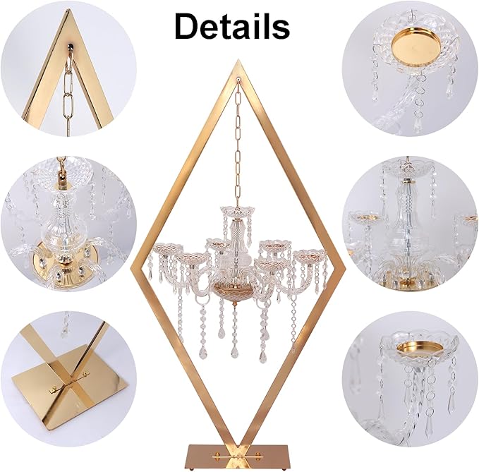 2PCS Elegant Metal Diamond Candle Holder - Image 6