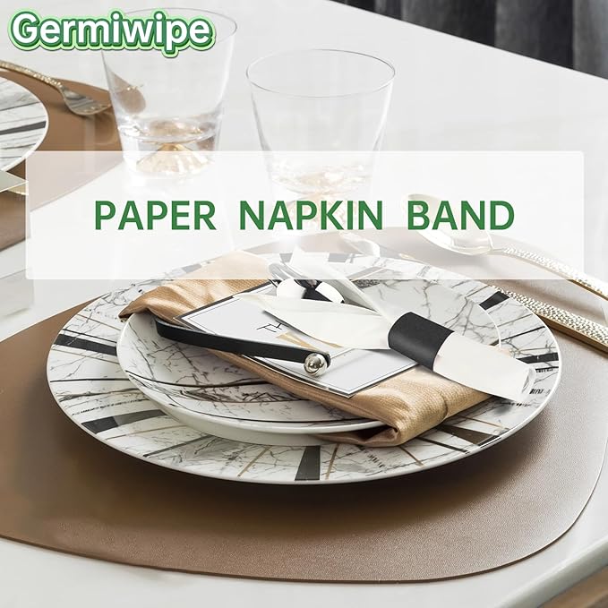 Germiwipe Napkin Bands, Paper Napkin Rings Self Adhesive - Image 7
