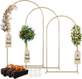 3-Pack Metal Arch Backdrop Stand Set Heavy Duty Rust-Proof Wedding Decoration by Eco+Moda