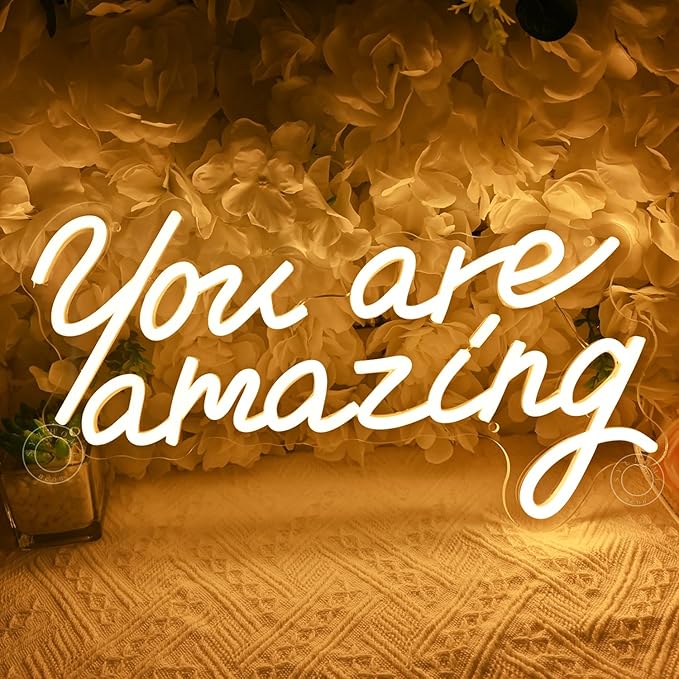 SYLHOME You Are Amazing Led Neon Light Sign Girls Bedroom Kids Room Wall Decor - Image 3