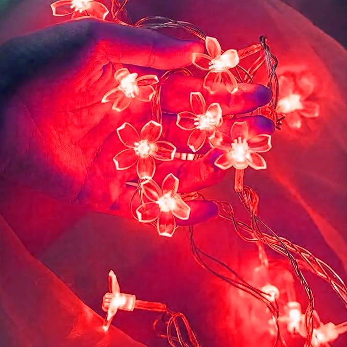 Battery Lighted & USB Plug in Fairy Flower String Lights, 10ft 30 LED Cute - Image 8