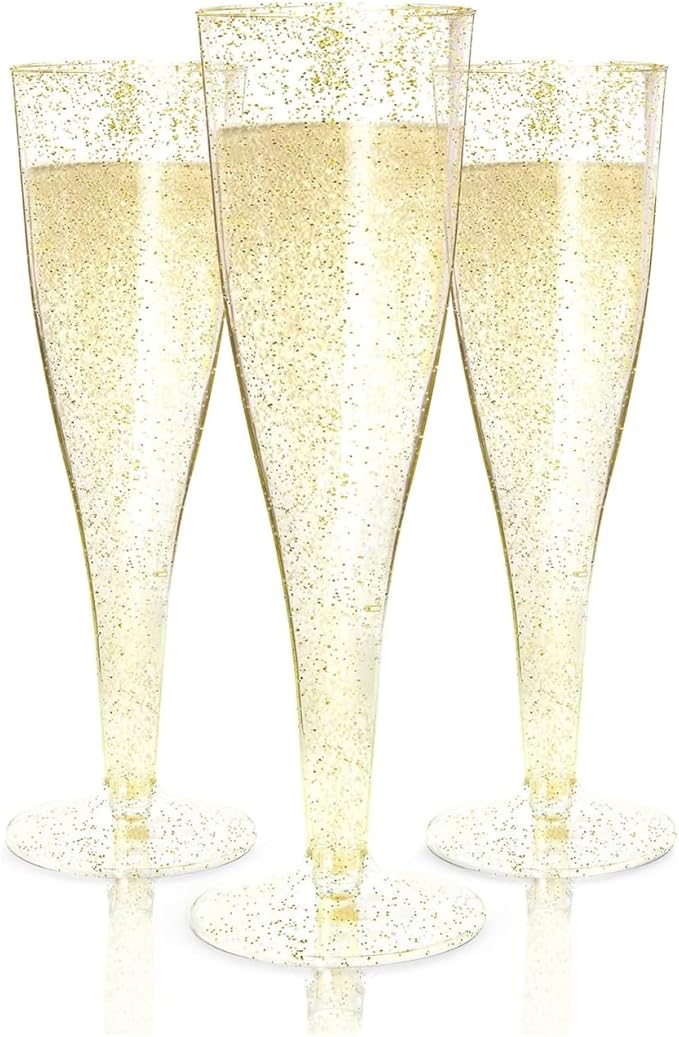 Prestee 48 Pack Champagne Flutes Plastic Disposable by Prestee