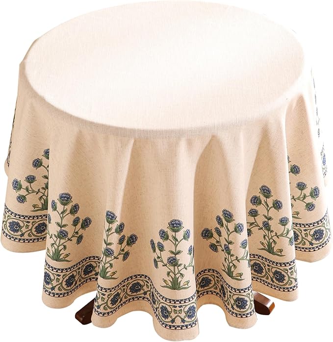 patdrea Designer Blue Small Tablecloth by Welcometopatdrea