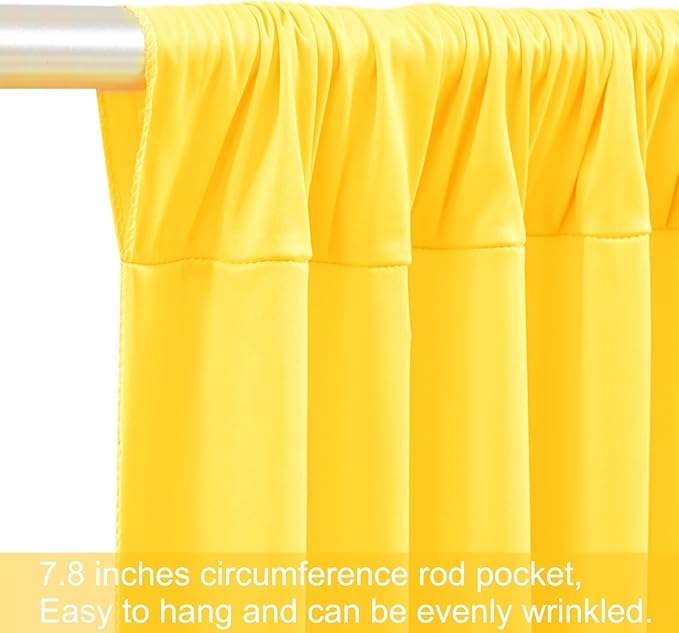 40ft x 12ft Yellow Backdrop Curtains Wrinkle Free Backdrop Curtain - Image 7