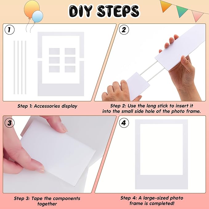 32 x 24 Inch Large Blank DIY Photo Booth Props Picture Frame Party Frame DIY - Image 4