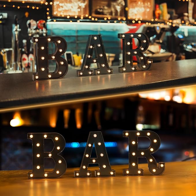 Foaky Black LED Letter Lights for Room Decor - Image 3