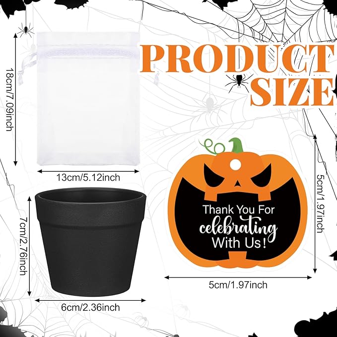 Ctosree 24 Sets Halloween Pumpkin Party Favors - Image 2