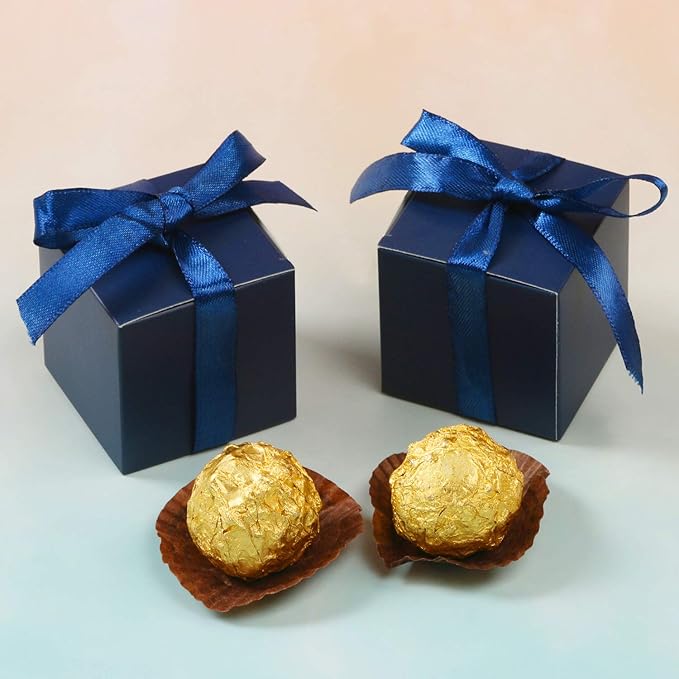 COTOPHER 60pcs Wedding Favor Boxes, Paper Gift Boxes 3x3x3 Inches Small Gift - Image 5