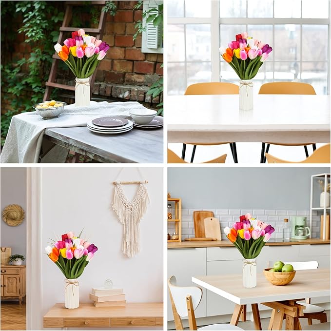 27pcs Colorful Artificial Flowers Tulips, Tulips - Image 6