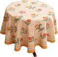 patdrea Designer Small Yellow Floral Linen Table Cloth by Welcometopatdrea