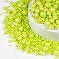 Christmas Green Pearl Sprinkles, Edible Candy Sugar Pearls, 150g/5.29oz by Joyvitas