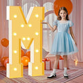 4FT Marquee Light Up Letters, Warm White Light Up Letter M, Large Marquee by HITINO
