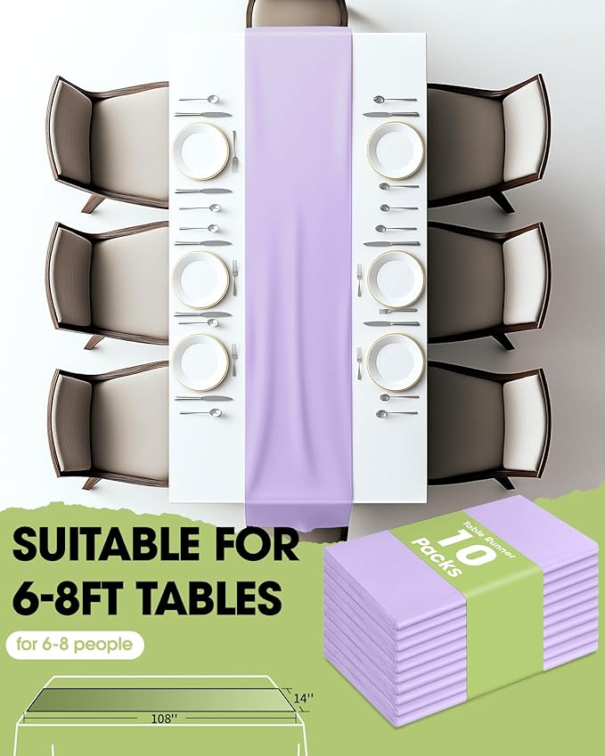 Pureegg Lilac Plastic Table Runners - Image 5