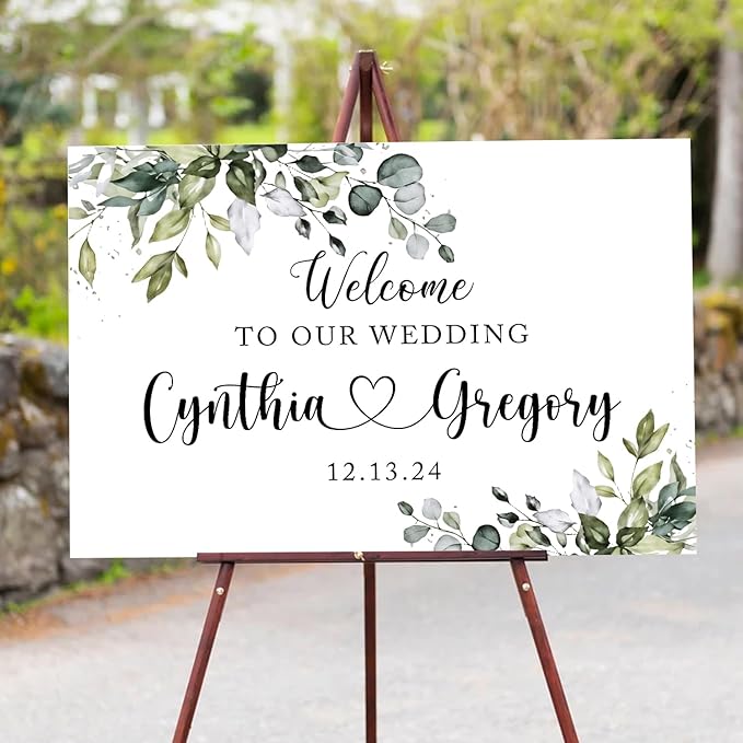 Custom Eucalyptus Wedding Welcome Sign Template, Elegant Eucalyptus Printable - Image 4