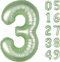 40 Inch Sage Green 3 Large Number Balloon, 3 13 23 30 33 36 Oliver Green by Upgesy