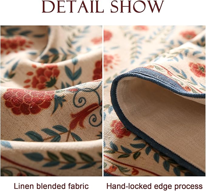 patdrea Designer Vintage Bright Farmhouse Linen Table Runner 87 Inch Long - Image 4