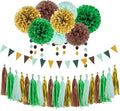 Sage Green Gold Party Decorations by HongTongTong