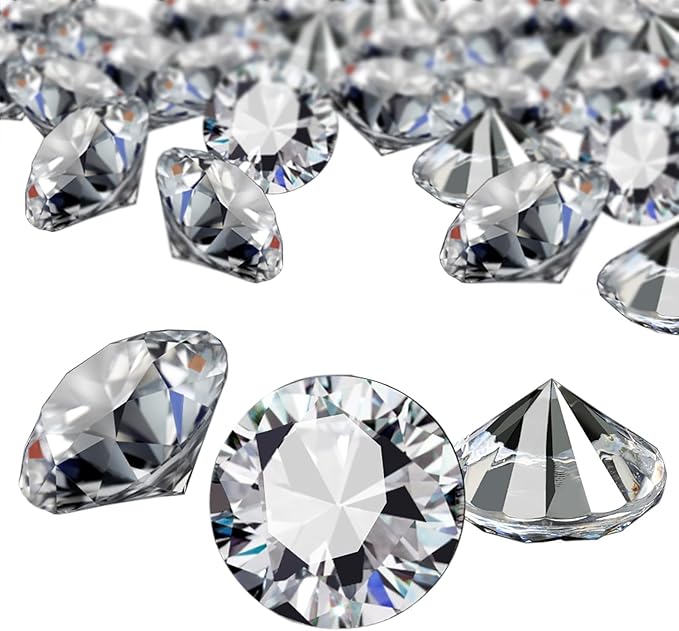 YGDZ Clear Acrylic Diamonds, 30mm Big Clear Crystals Diamond by YGDZ