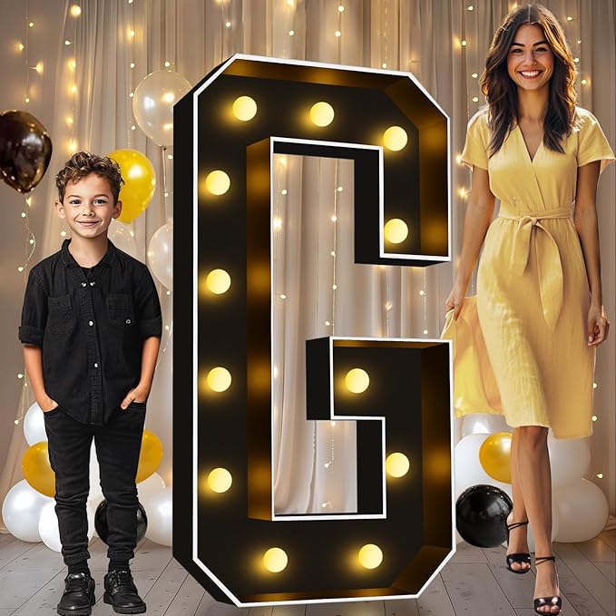 Pooqla 4 FT Marquee Light Up Letters, Giant Sign Big Mosaic by Pooqla