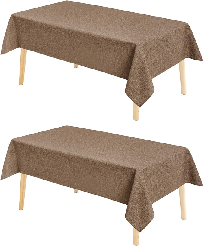 Hiasan 2 Pack Faux Linen Square Tablecloth by Hiasan