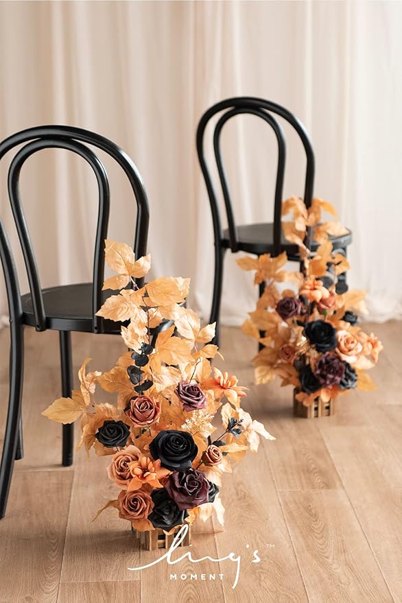 Ling's Moment 17.5" Tall Standing Artificial Flowers Arrangements 4pcs Fall - Image 4