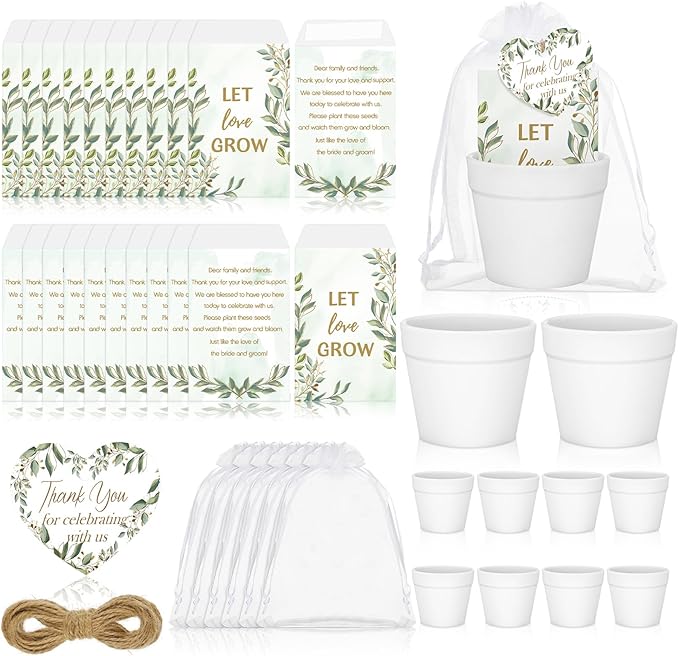 Ctosree 50 Sets Let Love Grow Wedding Favors by Ctosree
