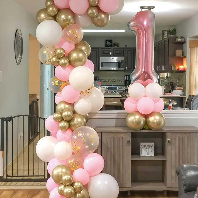 Pink Gold Balloons Set - Image 8