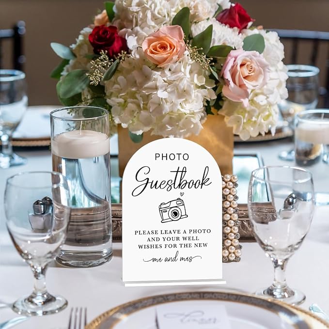 Acrylic Wedding Sign Photo Guestbook Sign - Image 2