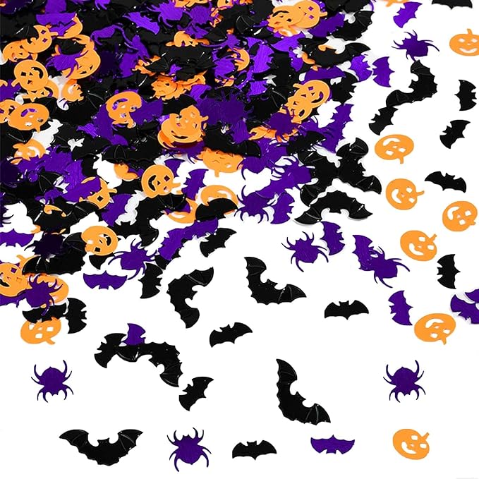 Halloween Confetti Glitter, Confetti Sprinkles Bats Spider Glitter Pumpkin by WEIKA