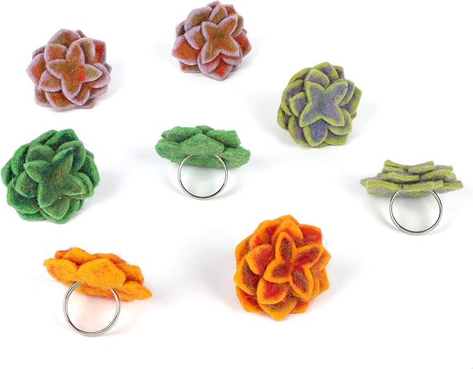 Wool Felt Napkin Ring Set of 8 - Image 5