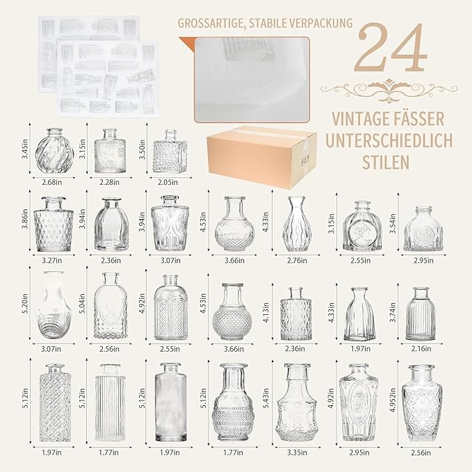Mini Bud Vases As Wedding Centerpieces - Image 2