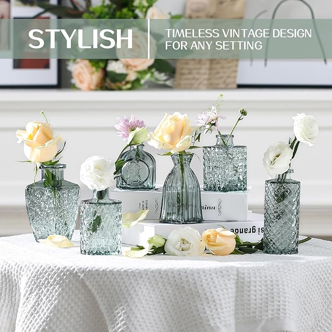 Mini Bud Vases As Wedding Centerpieces - Image 4