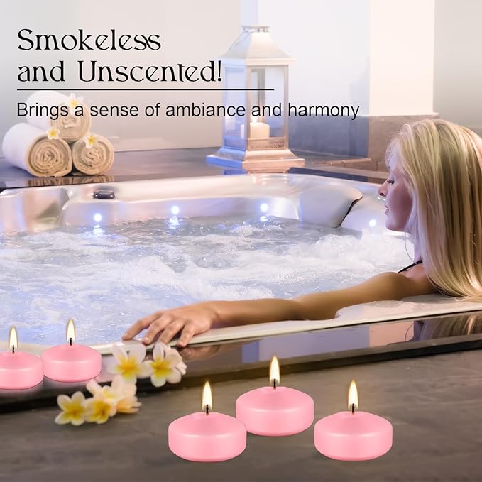 12 pcs 2-inch Floating Candles, smokeless and unscented, Burns continuously - Image 6