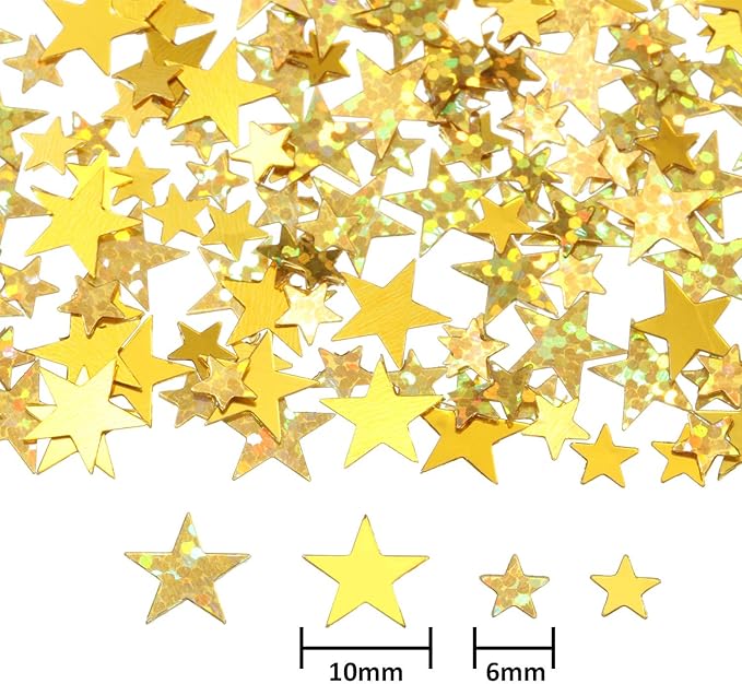 Hestya 60g Star Confetti Glitter Table Confetti Metallic Foil Stars - Image 2